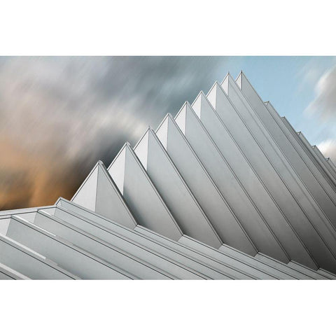 Pyramid Lille Ii White Modern Wood Framed Art Print by Claes, Gilbert
