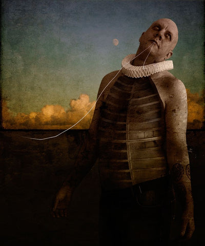 ItS Hard To Be A Man Black Ornate Wood Framed Art Print with Double Matting by Lilja, Johan