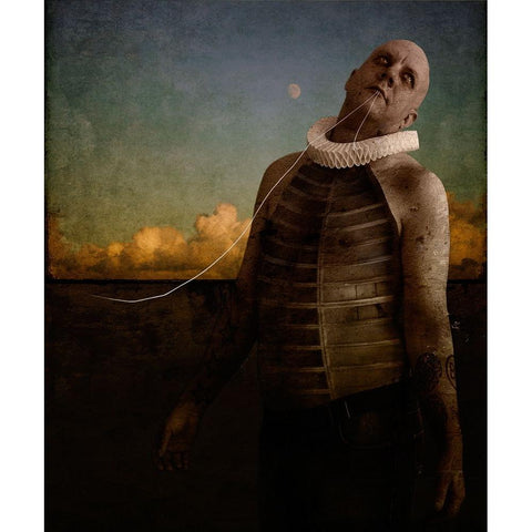 ItS Hard To Be A Man Black Modern Wood Framed Art Print by Lilja, Johan