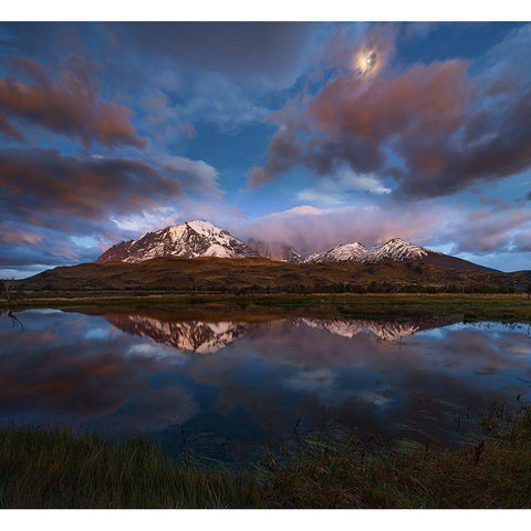 Patagonia: Dance Of The Clouds Gold Ornate Wood Framed Art Print with Double Matting by Zhang, Yan