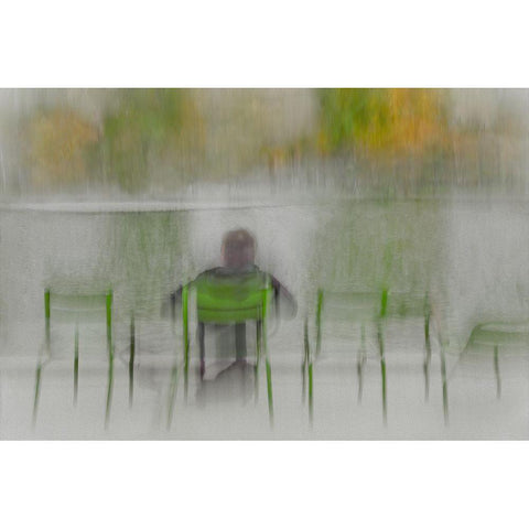 The Pond Of The Aspirations White Modern Wood Framed Art Print by Claes, Gilbert