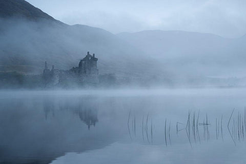 Mysterious Black Ornate Wood Framed Art Print with Double Matting by Landolt, Susanne