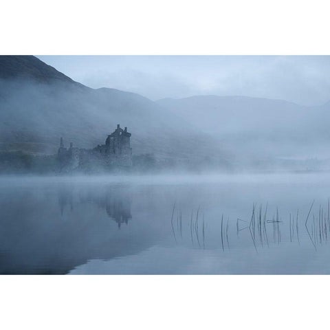 Mysterious White Modern Wood Framed Art Print by Landolt, Susanne