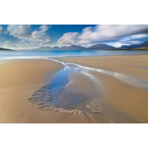 Luskentyre Black Modern Wood Framed Art Print with Double Matting by Marchegiani, Roberto