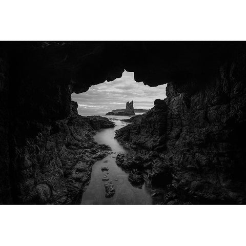 Cathedral Rocks Black Modern Wood Framed Art Print with Double Matting by De Groote, Edwin