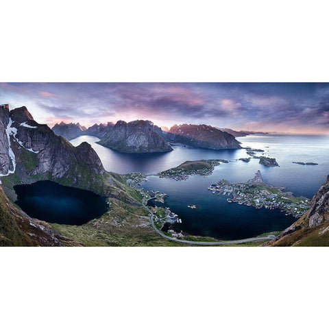 Sunrise Over Mt. Reinebringen-Norway White Modern Wood Framed Art Print by Sevkovksij, Andrej