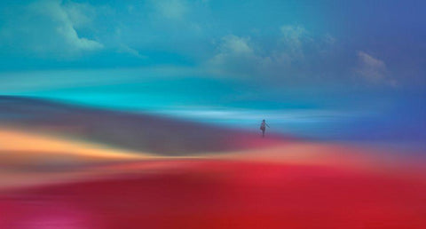 The Girl White Modern Wood Framed Art Print with Double Matting by Westum, Heidi