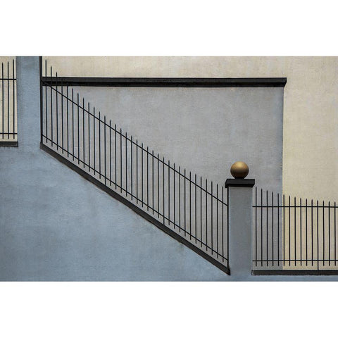 The Golden Ball Ii White Modern Wood Framed Art Print by Claes, Gilbert