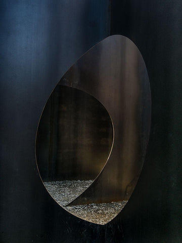 Oval Steel Black Ornate Wood Framed Art Print with Double Matting by Vangindertael, Luc