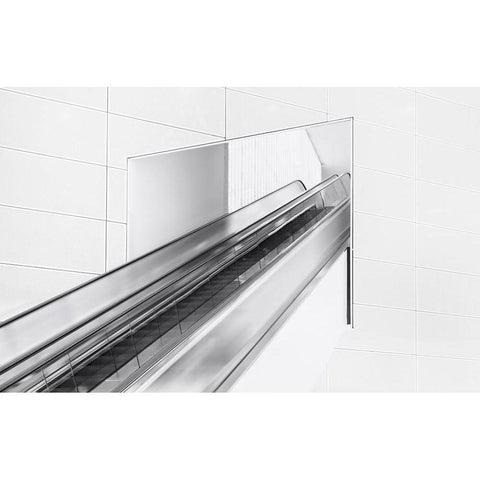 Escalator To The Unknown. White Modern Wood Framed Art Print by Van Son, Greetje