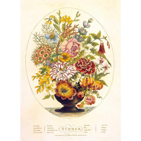 Summer Gold Ornate Wood Framed Art Print with Double Matting by OBrien, Charles