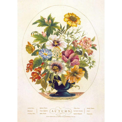 Autumn Gold Ornate Wood Framed Art Print with Double Matting by OBrien, Charles