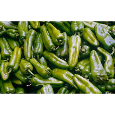 Green Chiles Black Modern Wood Framed Art Print with Double Matting by Blue, Cyril