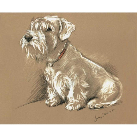 Terrier, Bundle Gold Ornate Wood Framed Art Print with Double Matting by Dawson, Lucy