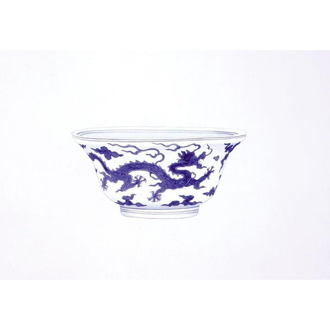 Dragon Bowl White Modern Wood Framed Art Print by Anderton, Caroline