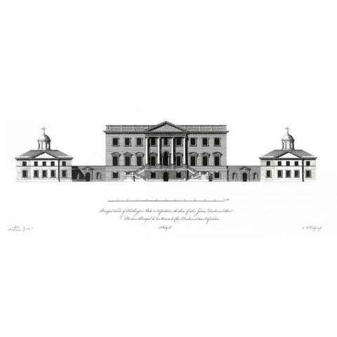 Elevation, Kertlington Park Gold Ornate Wood Framed Art Print with Double Matting by Campbell, Colin