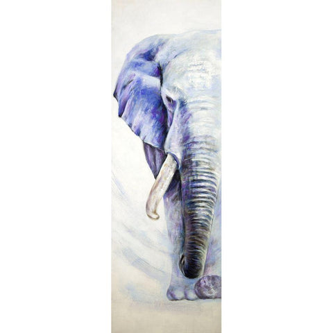 HALF HEAD COLORFUL ELEPHANT Gold Ornate Wood Framed Art Print with Double Matting by Atelier B Art Studio