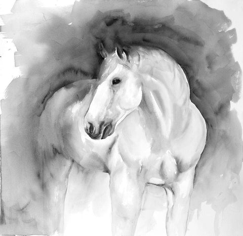 BEAUTY White Modern Wood Framed Art Print with Double Matting by Atelier B Art Studio