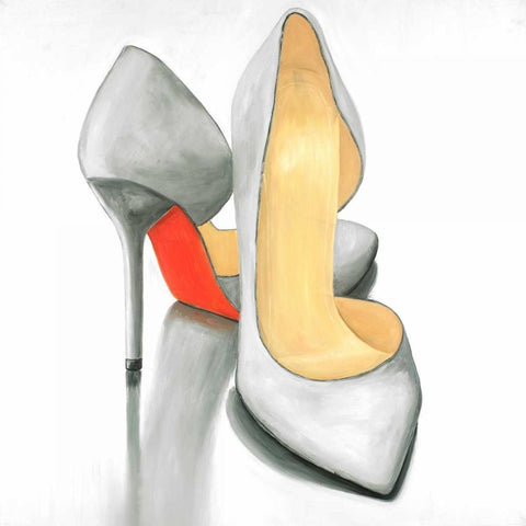 High heel Ready to Wear White Modern Wood Framed Art Print by Atelier B Art Studio