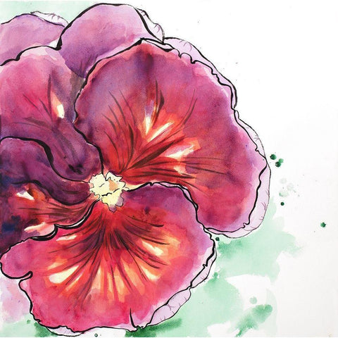 BLOSSOMING ORCHID WITH WAVY PETALS Black Modern Wood Framed Art Print by Atelier B Art Studio