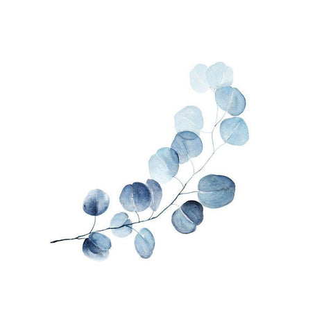 A BRANCH OF EUCALYPTUS White Modern Wood Framed Art Print by Atelier B Art Studio