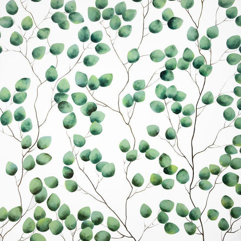 CLIMBING LEAVES Black Modern Wood Framed Art Print by Atelier B Art Studio