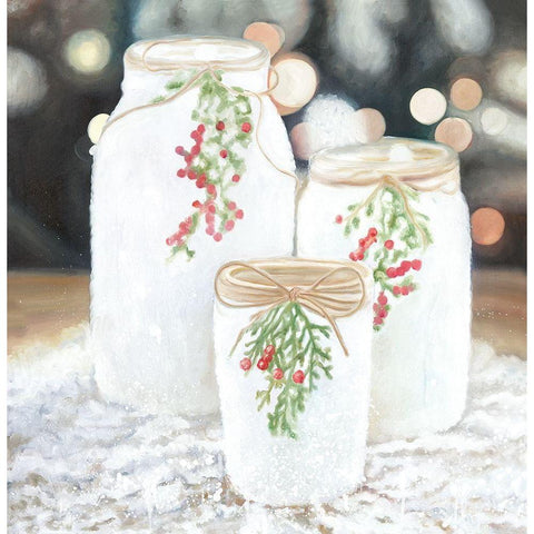 CHRISTMAS CANDLES White Modern Wood Framed Art Print by Atelier B Art Studio