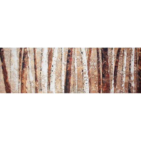 PAINT SPLASH FOREST Black Modern Wood Framed Art Print with Double Matting by Atelier B Art Studio