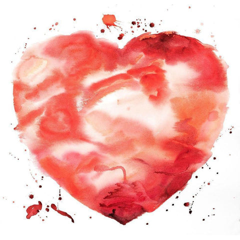 BIG HEART Black Modern Wood Framed Art Print with Double Matting by Atelier B Art Studio