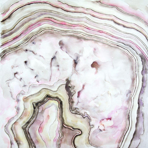 AGATE White Modern Wood Framed Art Print with Double Matting by Atelier B Art Studio