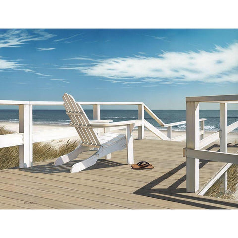 Sun Deck Black Modern Wood Framed Art Print by Pollera, Daniel