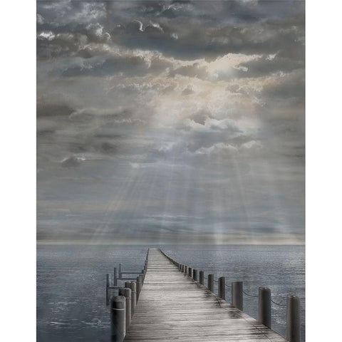 Storm Clearing,  Color White Modern Wood Framed Art Print by Fisch, Ellen