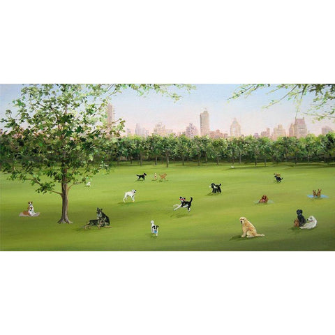 Tails of Central Park White Modern Wood Framed Art Print by Saxe, Carol