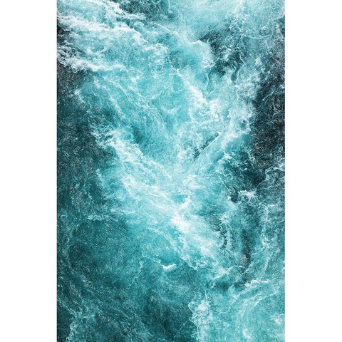 River Flow White Modern Wood Framed Art Print by Anonymous