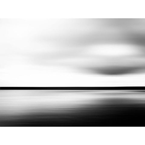 Minimal Landscape  Black Modern Wood Framed Art Print by Loginov, N.