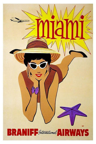 Miami Black Ornate Wood Framed Art Print with Double Matting by Hoyt