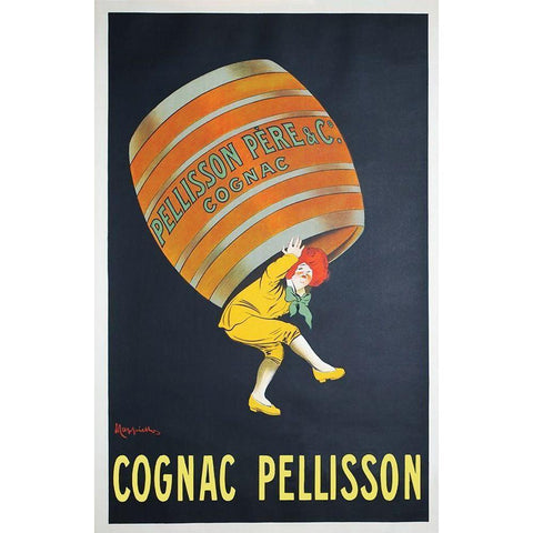 Cognac Pellisson Black Modern Wood Framed Art Print with Double Matting by Cappiello, Leonetto