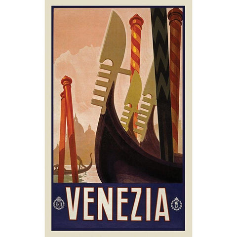 Venezia White Modern Wood Framed Art Print by Anonymous