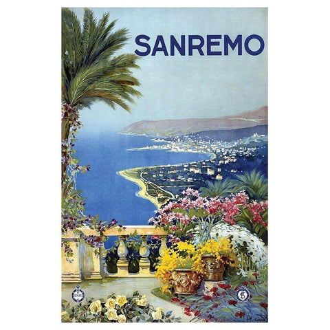 Sanremo Black Modern Wood Framed Art Print with Double Matting by Graeve, Barabino E