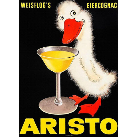 Aristo Cognac, 1957 Black Modern Wood Framed Art Print by Anonymous