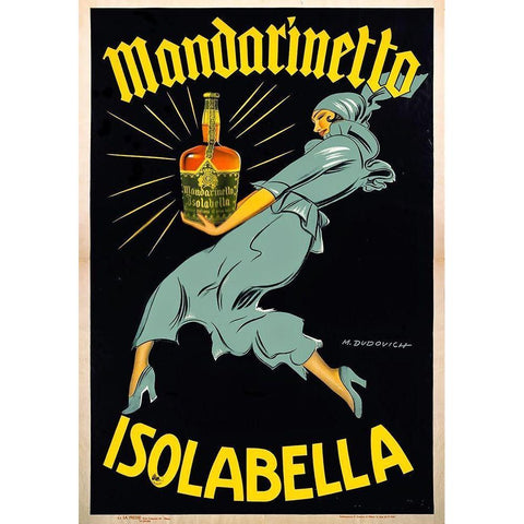 Mandarinetto Isolabellla  White Modern Wood Framed Art Print by Dudovich, Marcello