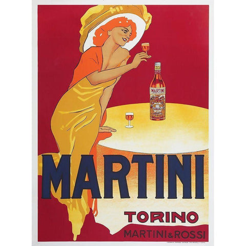 Martini Gold Ornate Wood Framed Art Print with Double Matting by Dudovich, Marcello