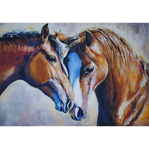 Friendship White Modern Wood Framed Art Print by Mazur, Ewa