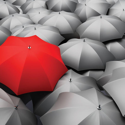 Individuality Gold Ornate Wood Framed Art Print with Double Matting by Anonymous