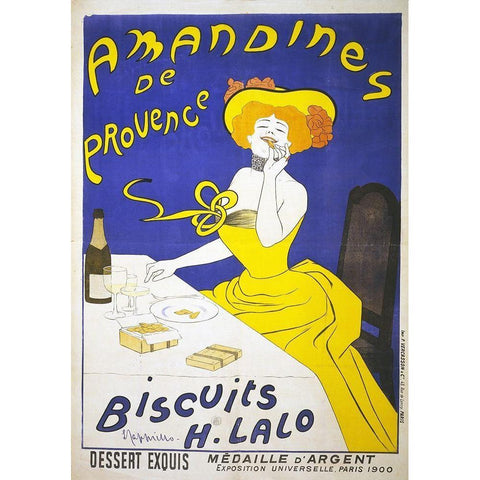 Wine and Amandines Black Modern Wood Framed Art Print with Double Matting by Cappiello, Leonetto