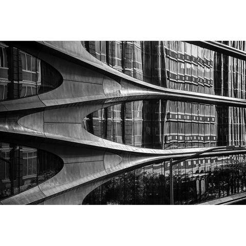 High Line Building,New York City Black Modern Wood Framed Art Print with Double Matting by Graciet, Stephane