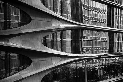 High Line Building,New York City White Modern Wood Framed Art Print with Double Matting by Graciet, Stephane