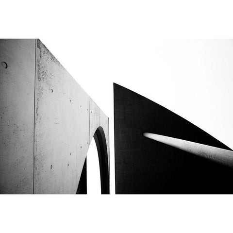 Architectural Abstract Black Modern Wood Framed Art Print by Graciet, Stephane