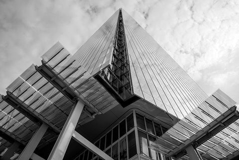 The Shard,London Black Ornate Wood Framed Art Print with Double Matting by Raffoul,John