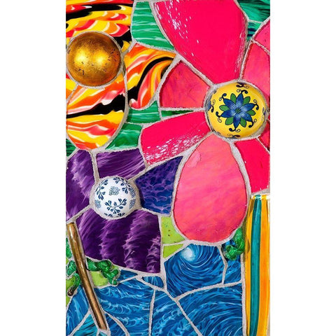 Floral study 2010 White Modern Wood Framed Art Print by Mandell, Jonathan